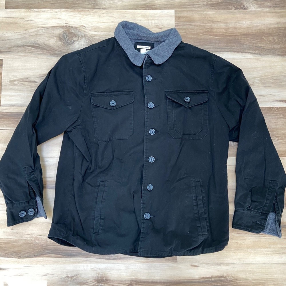 Carbon 2 Cobalt Berber Fleece Lined chill Chaser Shirt Jacket XL Chest Pockets